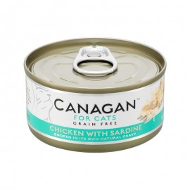 Canagan 雞肉伴沙丁魚 無穀物貓罐頭 75g x 12罐 [24罐折扣優惠$324]
